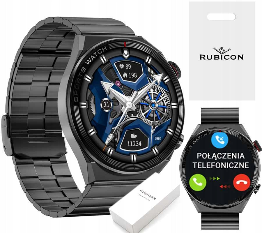 SMARTWATCH RUBICON RNCE99 CALLS HEART RATE BT 320mAh! PRO WATCH Color black
