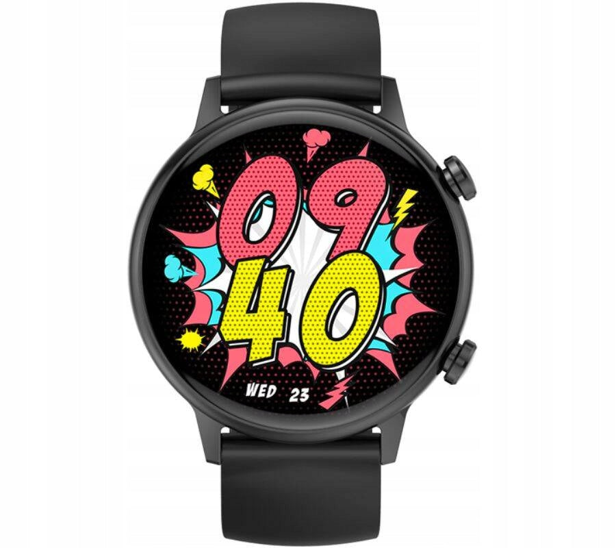 SMARTWATCH RUBICON RNCF09 BLACK WOMEN'S TALK PULSE HEART RATE FLASHLIGHT FB Color black