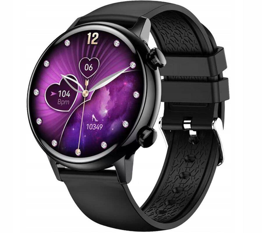 SMARTWATCH RUBICON RNCF09 BLACK WOMEN'S TALK PULSE HEART RATE FLASHLIGHT FB