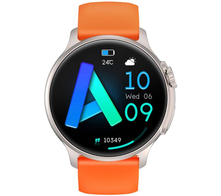 SMARTWATCH RUBICON RNCF12 SILVER AMOLED TALK PULSE HEART RATE SPORT ALWAYS-ON Batteries included no