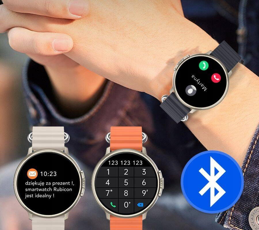 SMARTWATCH RUBICON RNCF15 ORANGE TALK PULSE HEART RATE SPORT GAME CALCULATOR Packaging status original