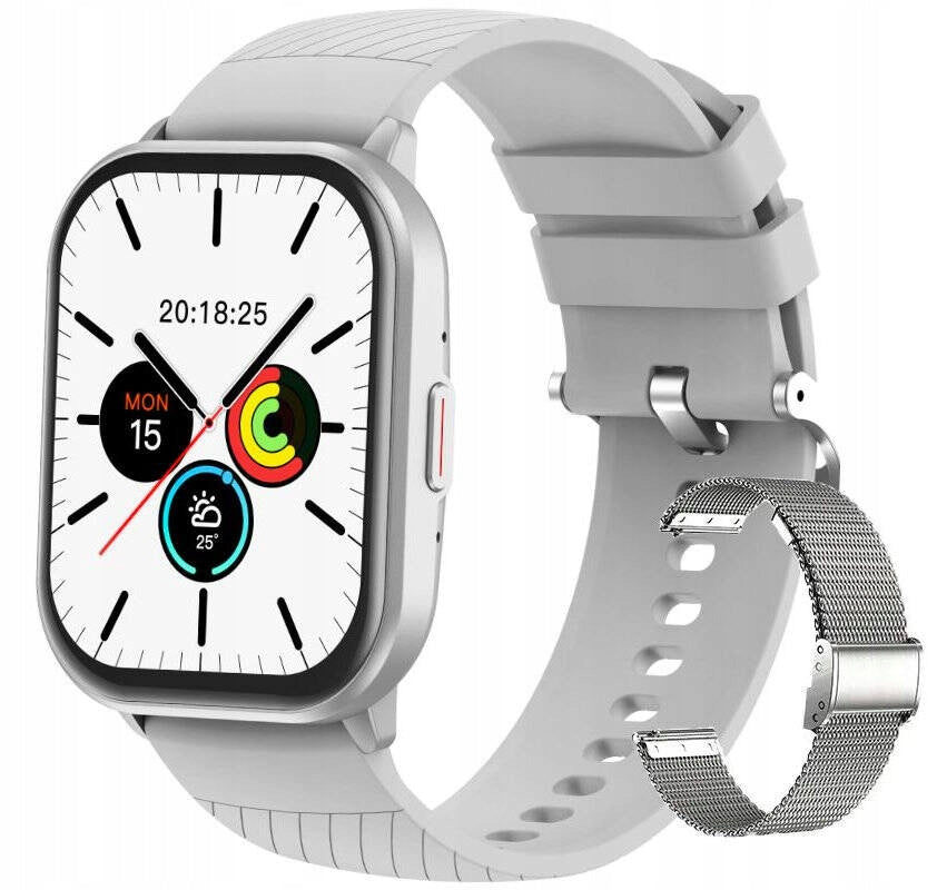 SMARTWATCH RUBICON RNCF34 SILVER PULSE HEART RATE PRESSURE STEPS TALK