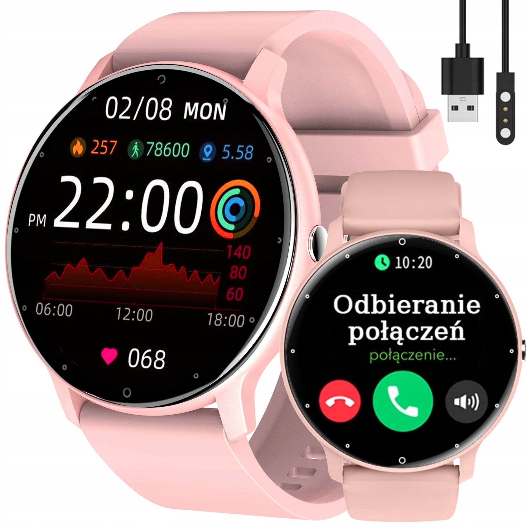 SMARTWATCH Rubicon 230 mAh RECEIVING CALLS 360x360 MENU PL 1.39