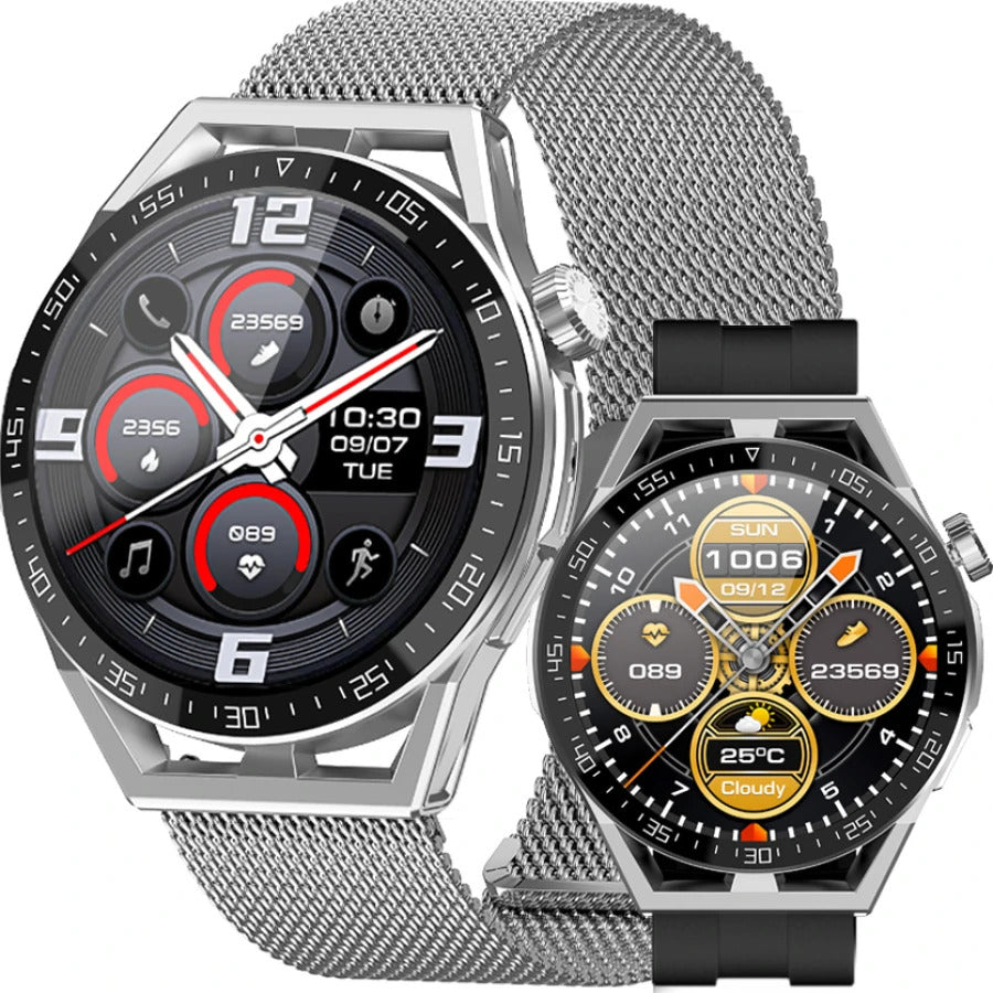 SMARTWATCH Rubicon E88 silver / silver mesh / black silicone EAN (GTIN) 5905258716251