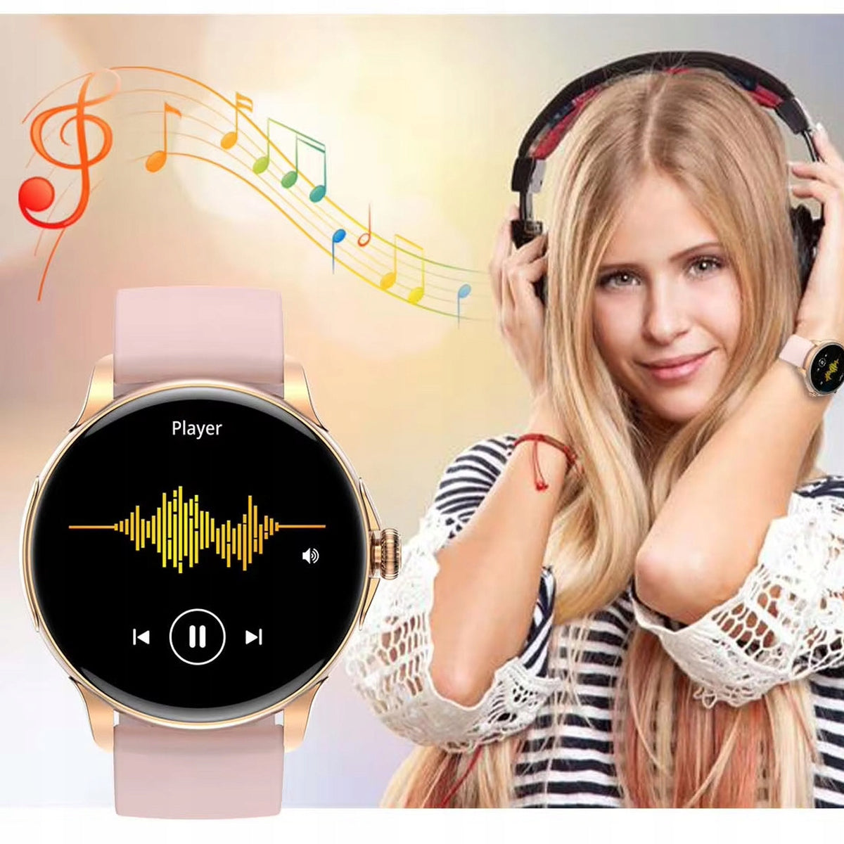 SMARTWATCH Rubicon Phone calls PL menu Pro Watch Color silver