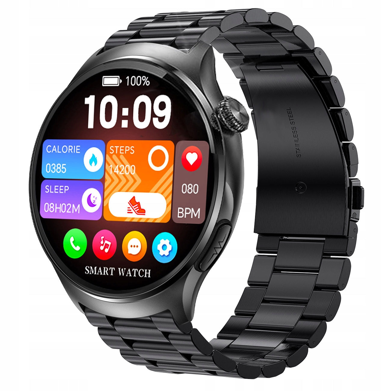 SMARTWATCH Rubicon RNCF39 black/black bracelet