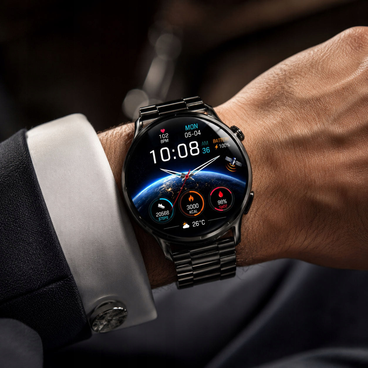 SMARTWATCH Rubicon TALKS Menu PL TEMPERATURE SPORT ALWAYS DISPLAY Packaging status original