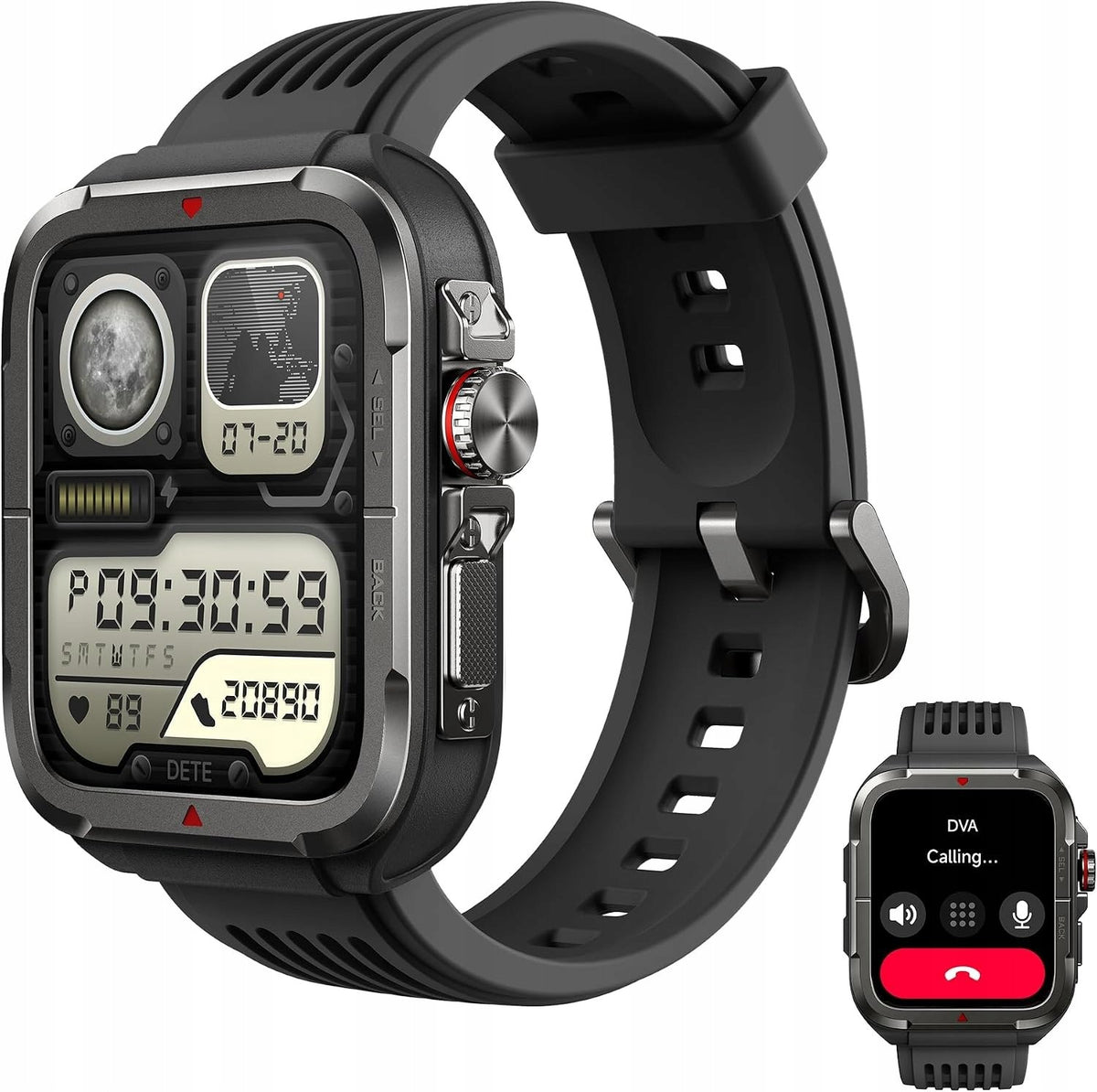 SMARTWATCH SKG R8 HEART RATE MONITOR PULSE OXIMETER SpO2 IP68 GPS BLACK ANDROID iOS
