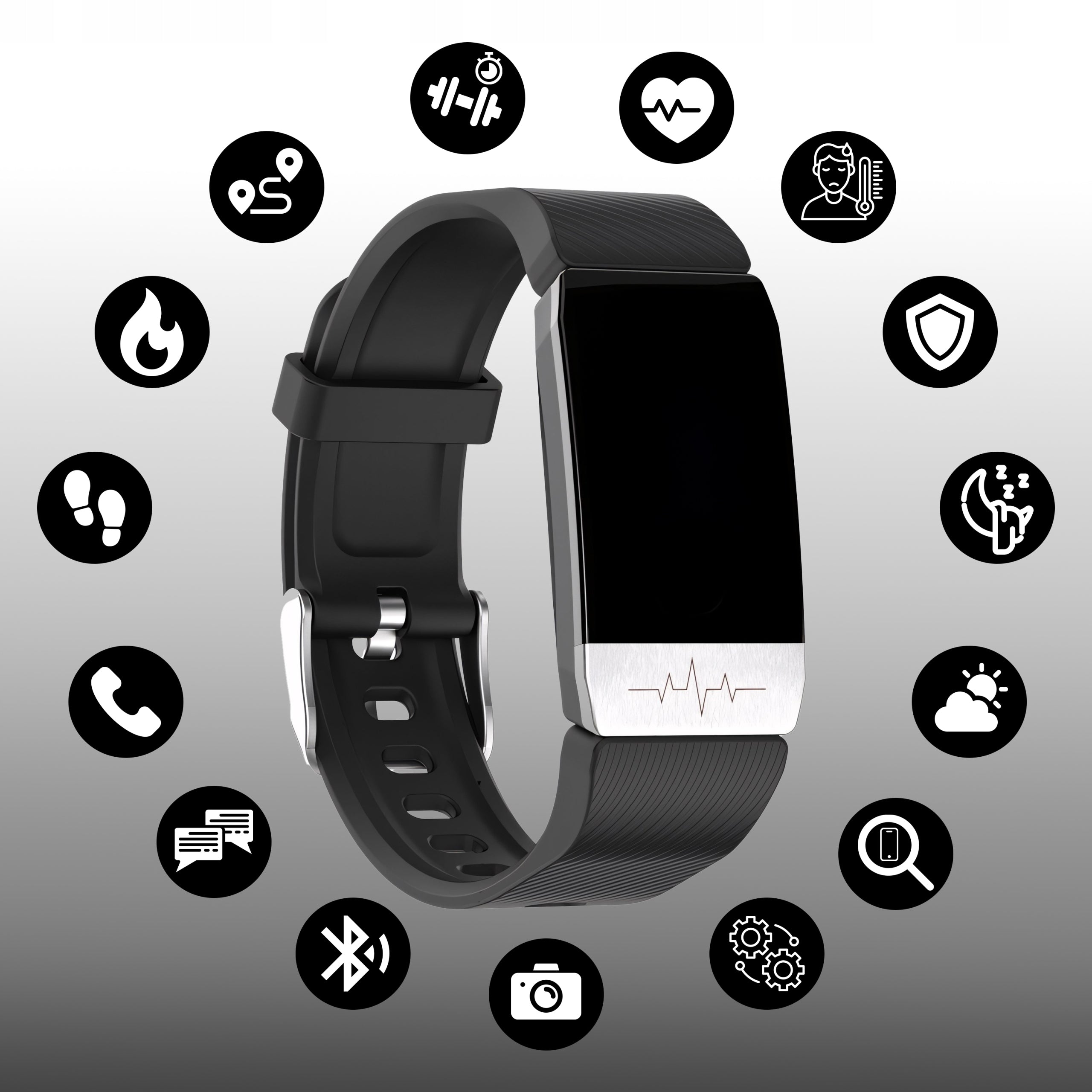 SMARTWATCH SMARTBAND SPORTS WATCH PL NOTIFICATION APP SPORT SLEEP Packaging status original