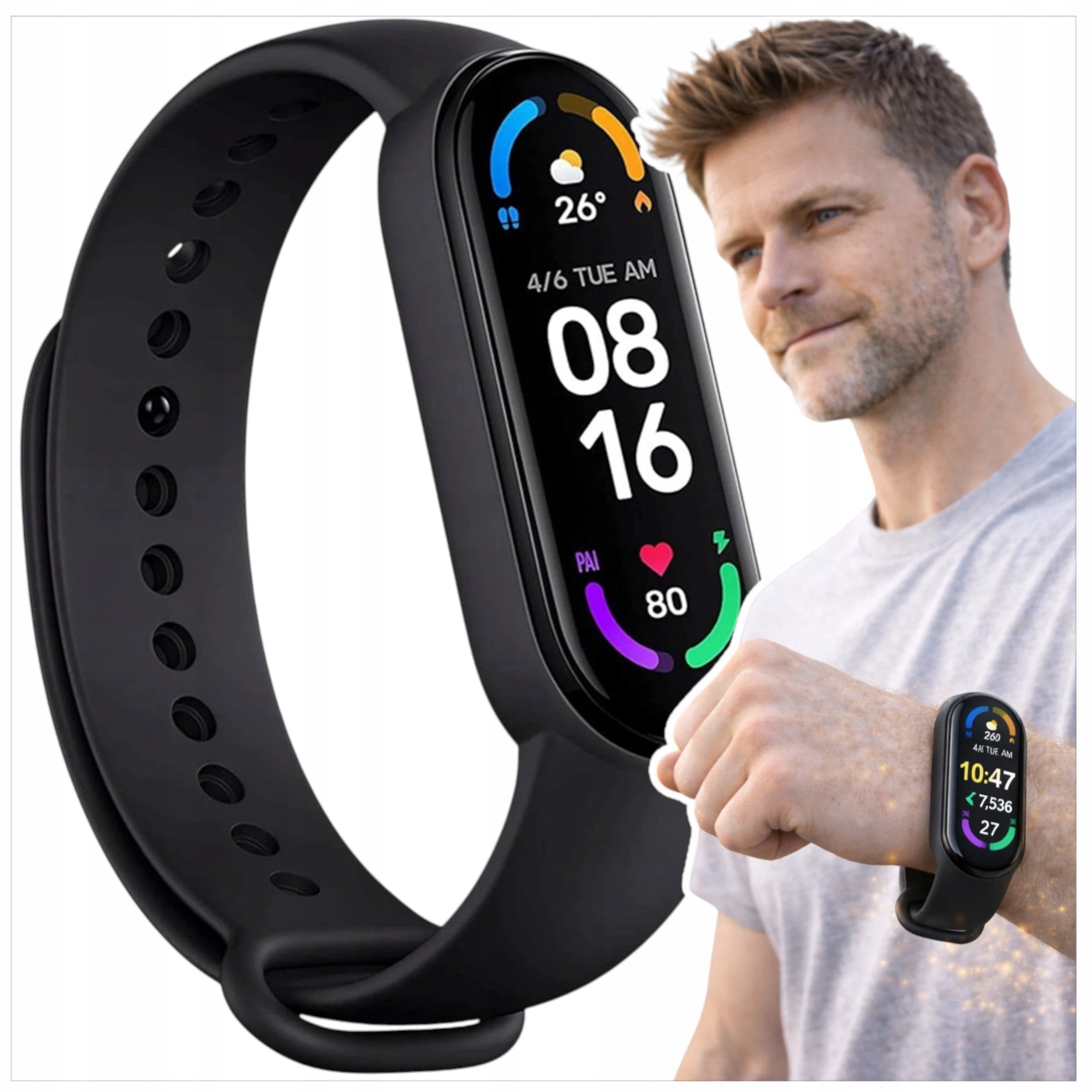 SMARTWATCH SMARTBAND WATCH SPORTS BAND M7 S APPLICATIONS PEDOMETER Manufacturer code 5908222226435