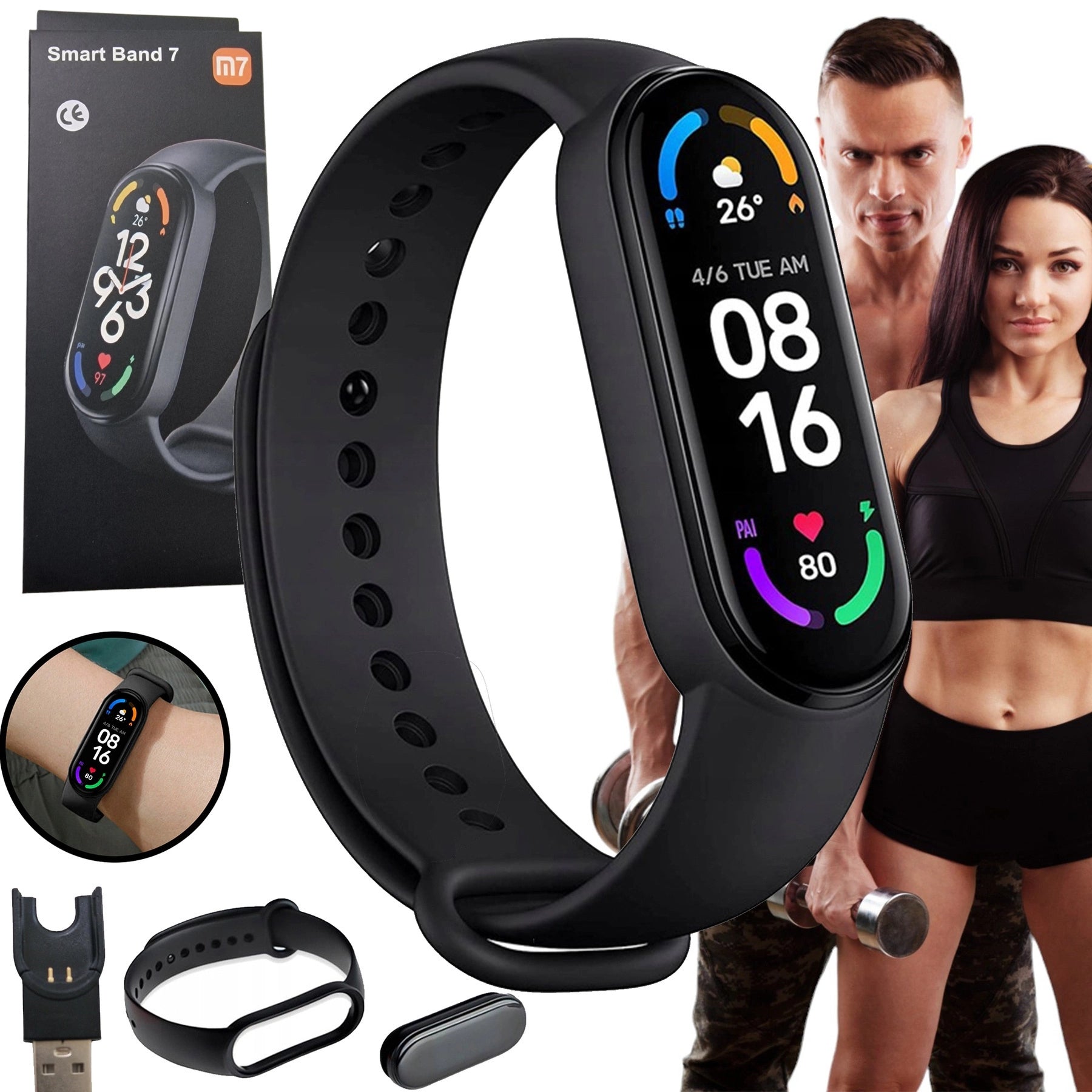 SMARTWATCH SMARTBAND WATCH SPORTS BAND M7 S APPLICATIONS PEDOMETER