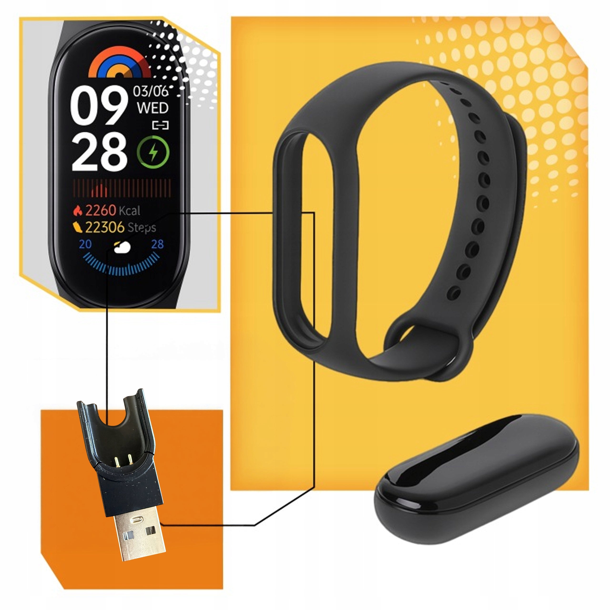 SMARTWATCH SMARTBAND WATCH SPORTS BAND M9 APPLICATIONS PL PEDOMETER Manufacturer code M9 ZEGAREK SPORTOWY APLIKACJA ZDROWIE FIT