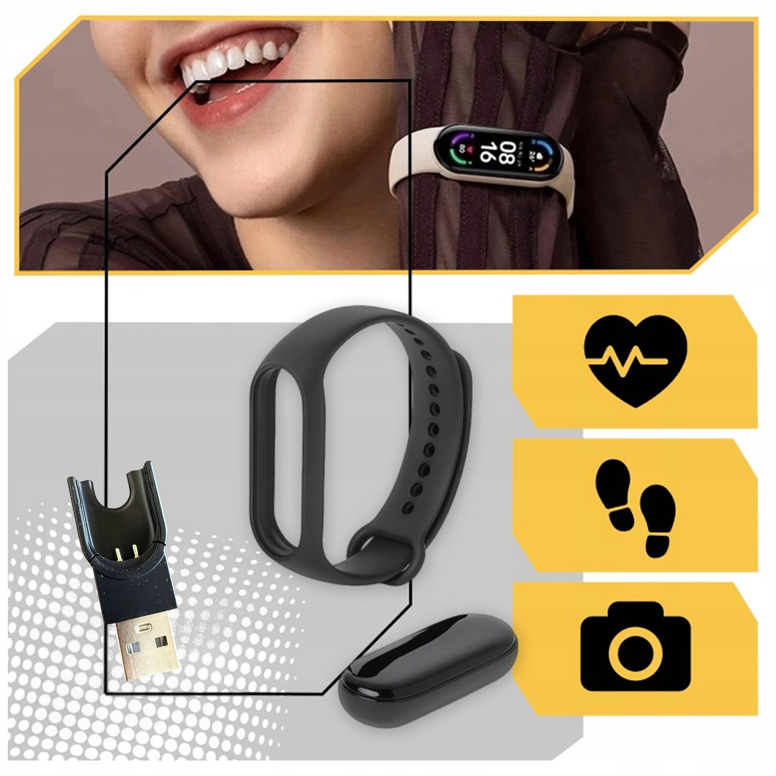 SMARTWATCH SMARTBAND WATCH SPORTS BAND M9 APPLICATIONS PL PEDOMETER Packaging status original