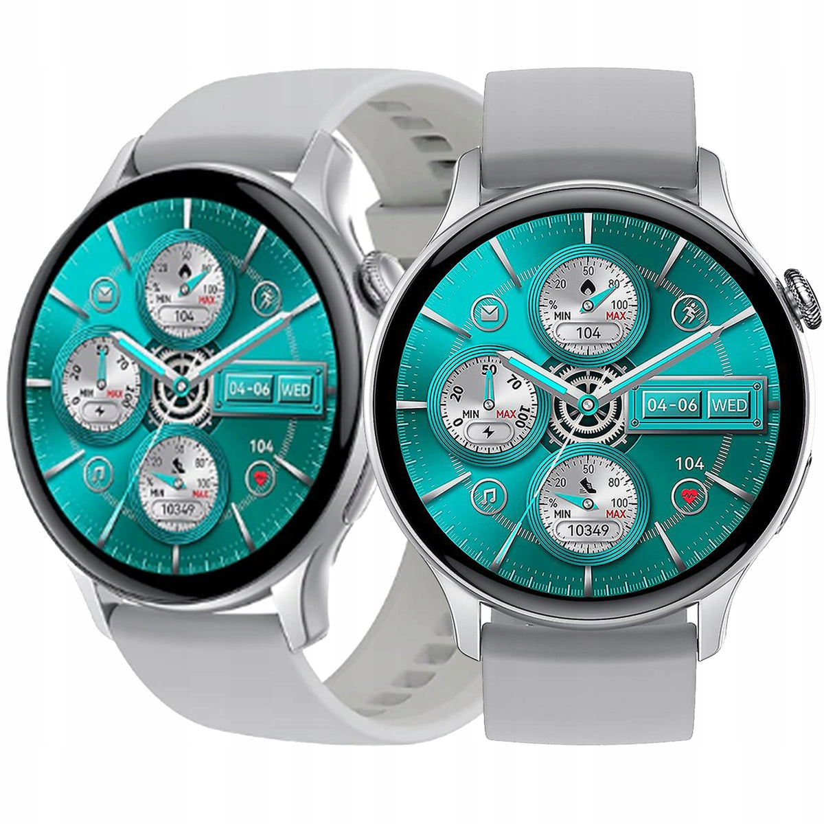 SMARTWATCH SMARTBAND WATCH TALK SPORT PL MENU POLISH ECG WATERPROOF Color silver