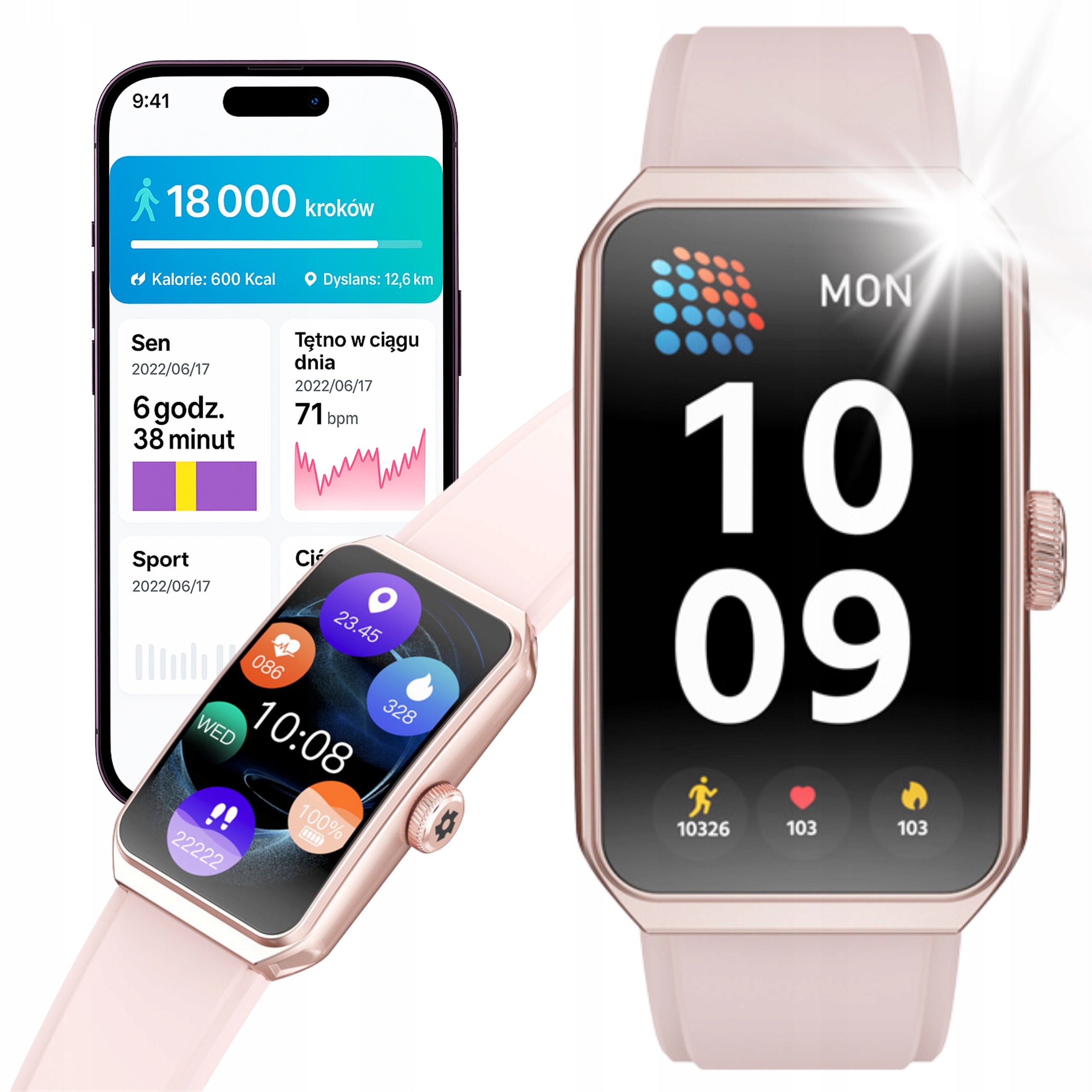 SMARTWATCH SMARTBAND WOMEN BAND PRO BAND SMART HEALTH SPORT BMI MENU PL