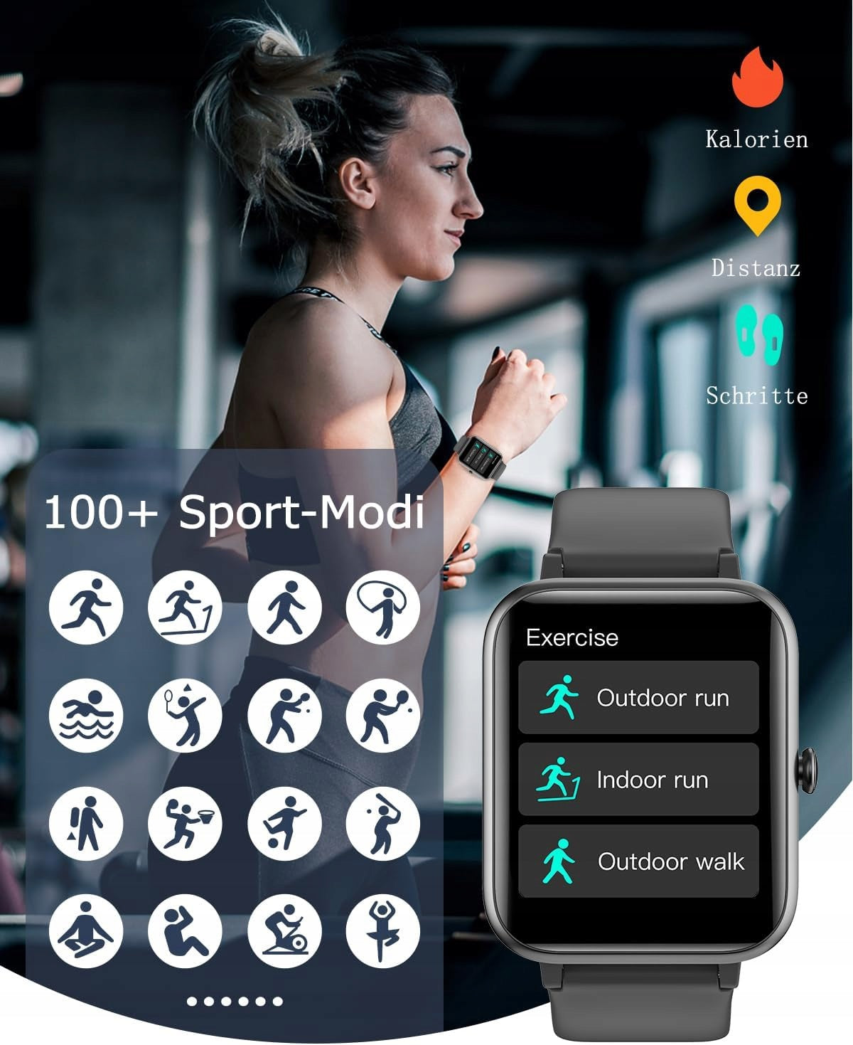 SMARTWATCH SPORTS WATCH 1.83INCH STEPS PULSE IP68 BAND Brand no brand