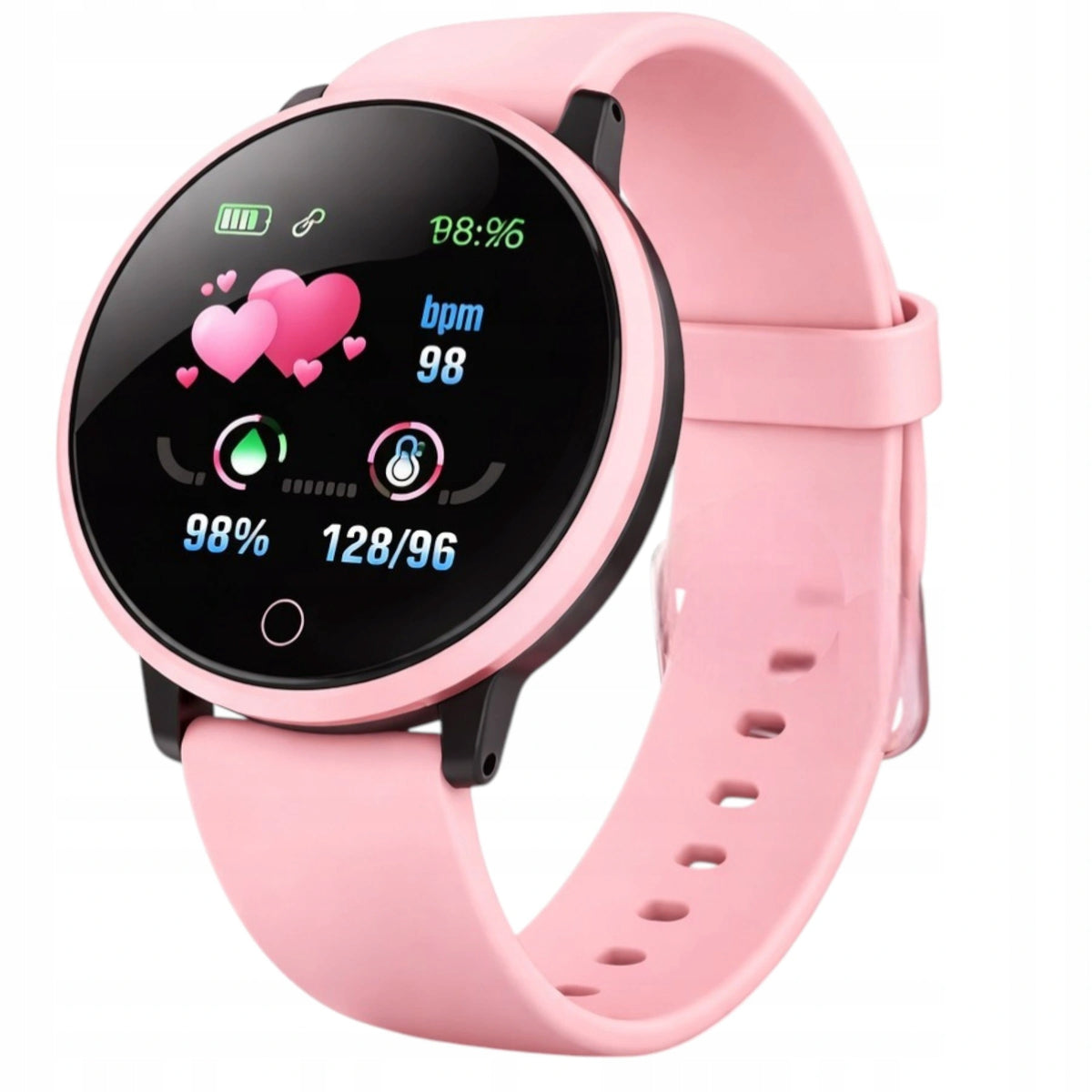 SMARTWATCH SPORTS WATCH PINK POLISH MENU SMART WATCH 119 PLUS Packaging status original