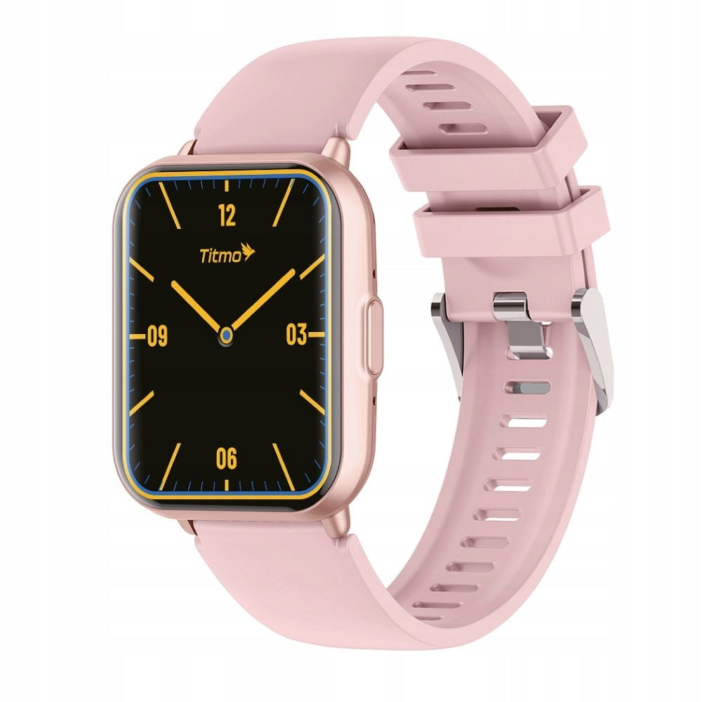 SMARTWATCH Titmo E-100 SPORTS WATERPROOF BLUETOOTH CALLS PEDOMETER Manufacturer code Smartwatch TITMO E-100 Różowy