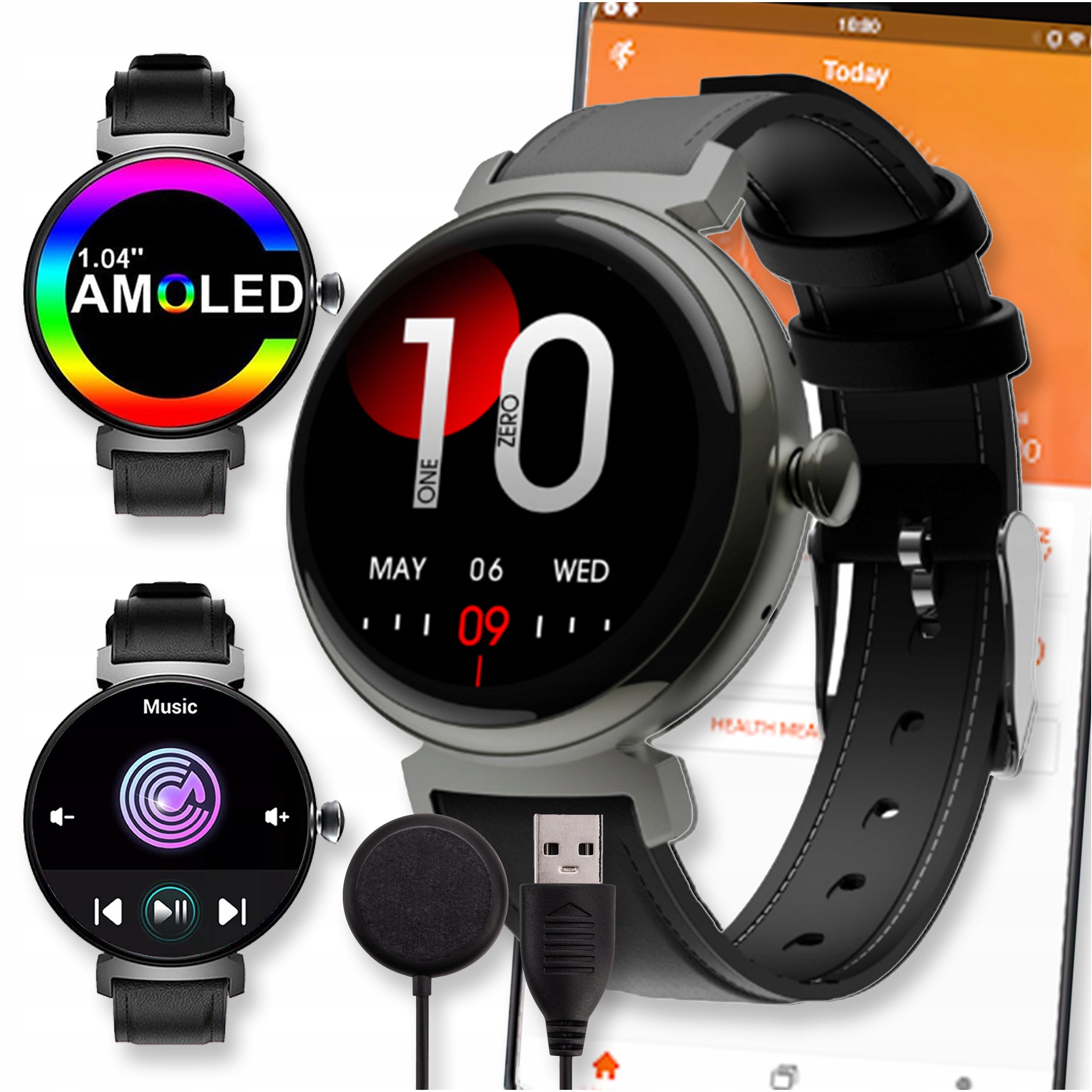 SMARTWATCH WATCH BLACK AMOLED PRO TALK SPORTS MENU PL WOMEN