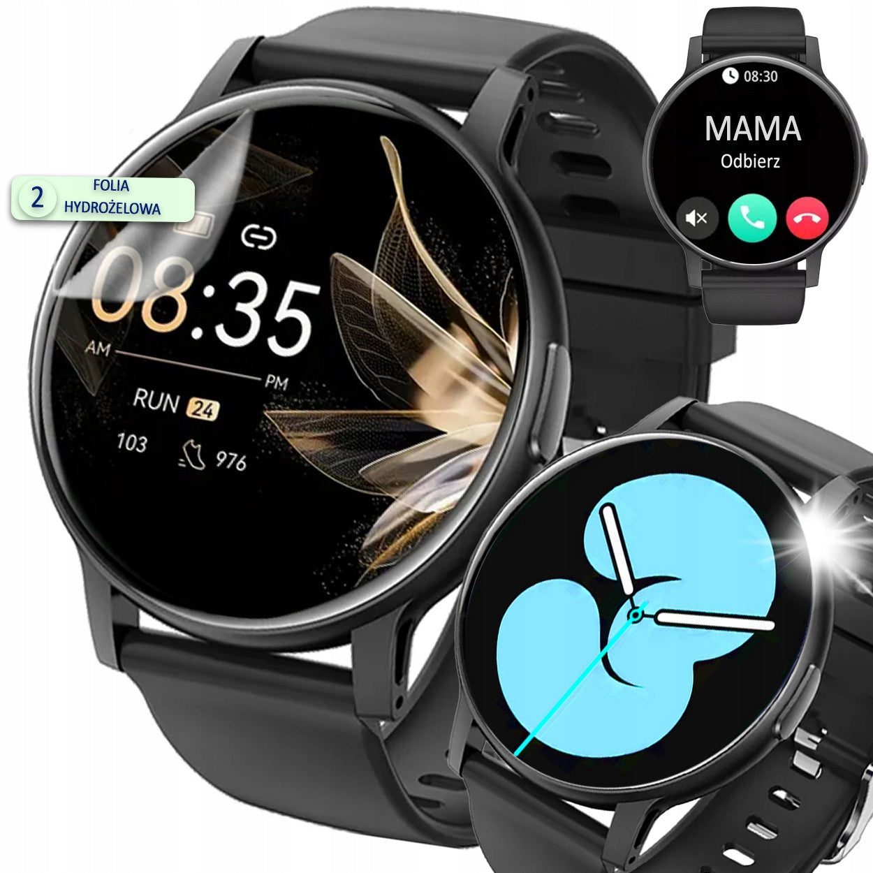 SMARTWATCH WATCH BLACK CONVERSATION SPORT SMART WATCH WOMEN'S AND MEN'S PRO