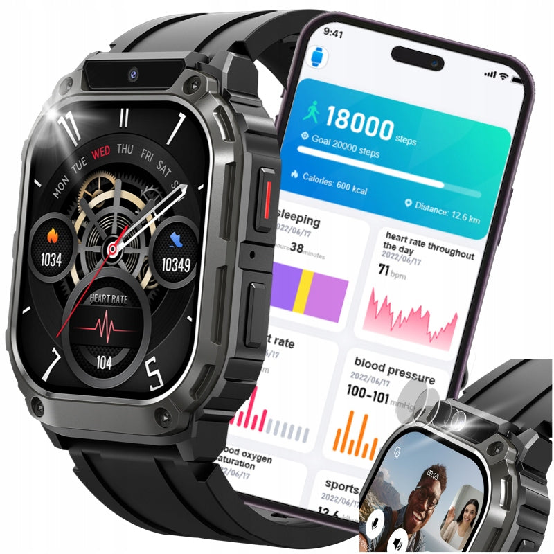 SMARTWATCH WATCH BLACK WATCH GPS AMOLED SPORTS CALLS WOMEN MENU PL