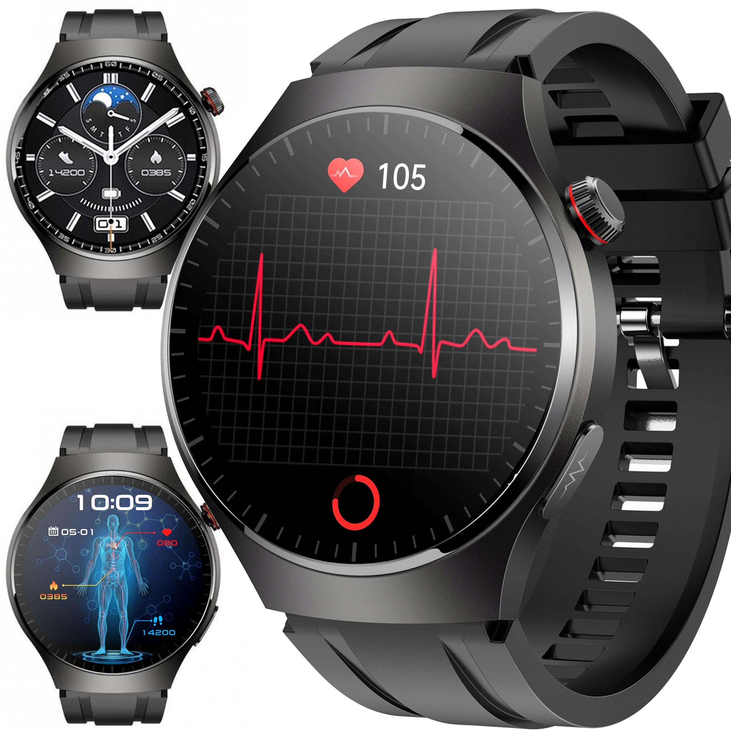 SMARTWATCH WATCH BLOOD PRESSURE MONITOR EKG HRV PULSE PRESSURE – TALK MENU PL