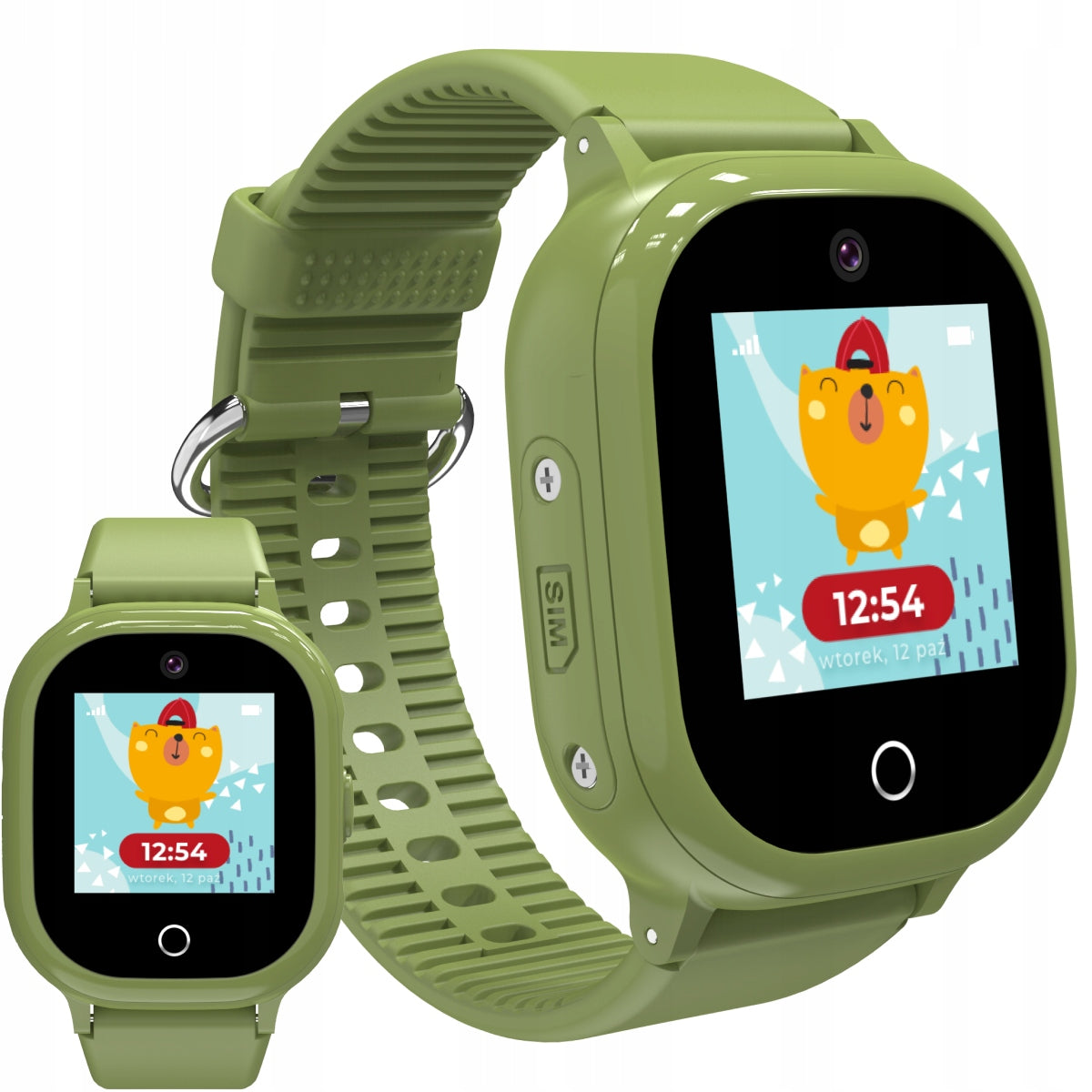 SMARTWATCH WATCH FOR CHILDREN LOCATOR GPS FUNCTION SAUCE GREEN LOCON EAN (GTIN) 5904323443429