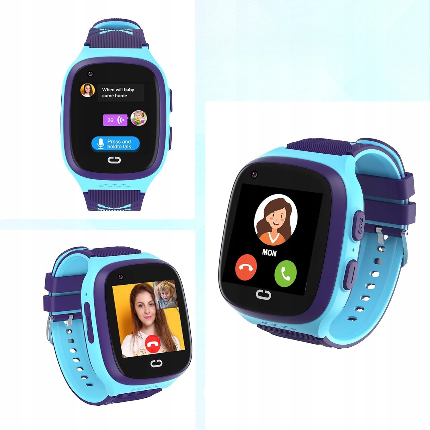 SMARTWATCH WATCH FOR CHILDREN SIM PHONE VIDEO CALL GPS SMS BLUE Manufacturer code ZFHS9250