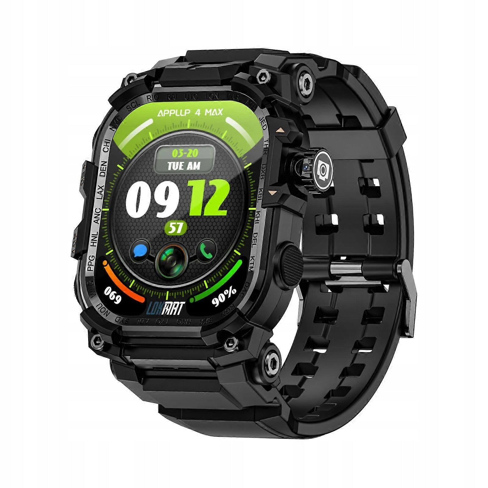SMARTWATCH WATCH GPS BLACK AMOLED TALK PRO SPORTS MENU PL GT Packaging status original