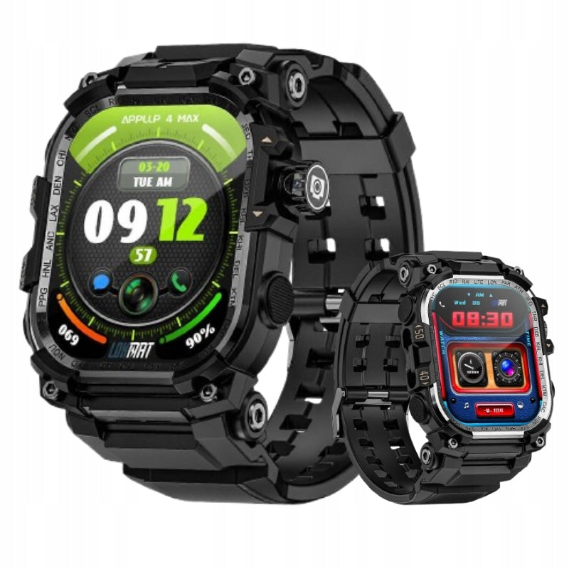 SMARTWATCH WATCH GPS BLACK AMOLED TALK PRO SPORTS MENU PL GT
