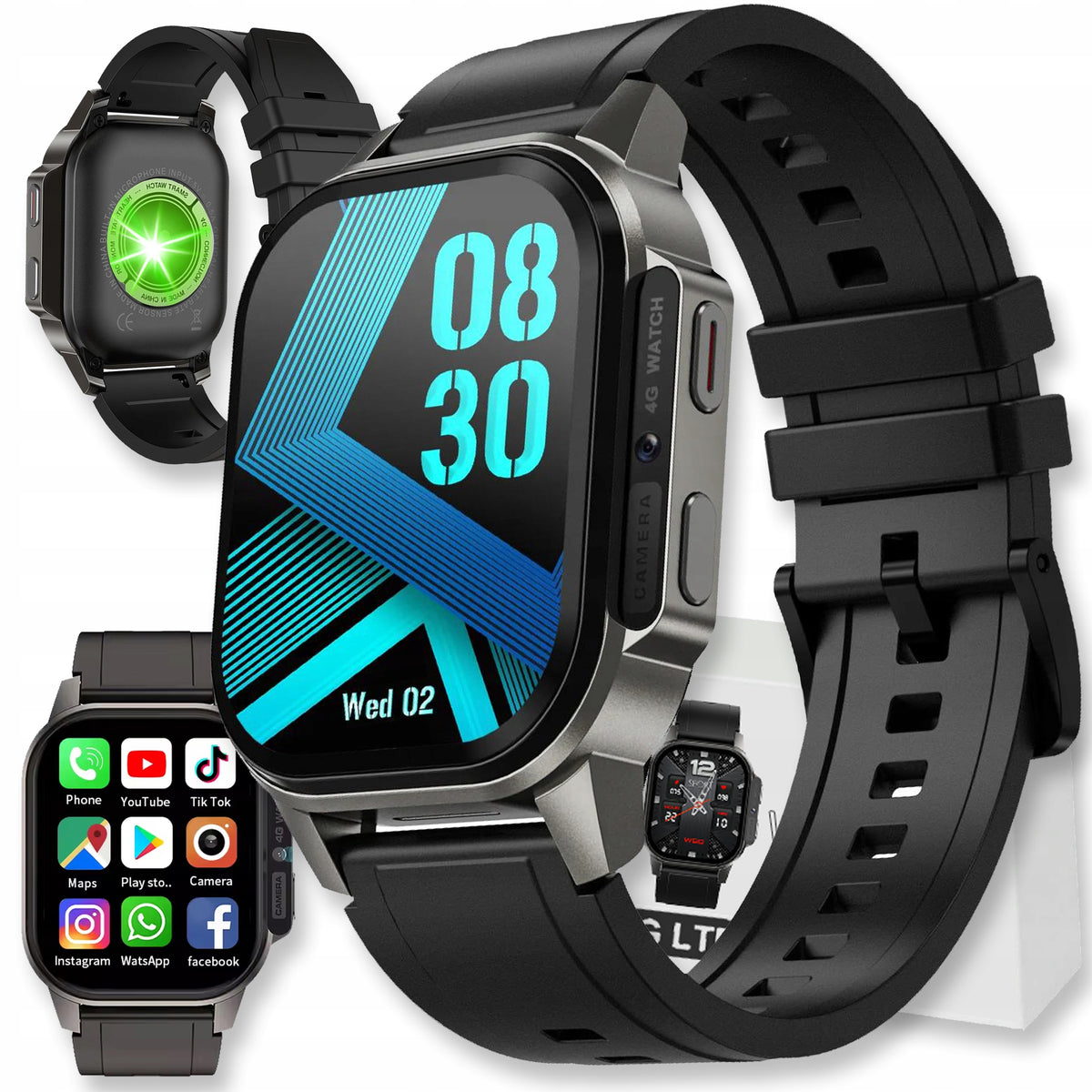 SMARTWATCH WATCH GPS BLACK TALK MENU AMOLED SMART WOMEN PL PRO SPORT