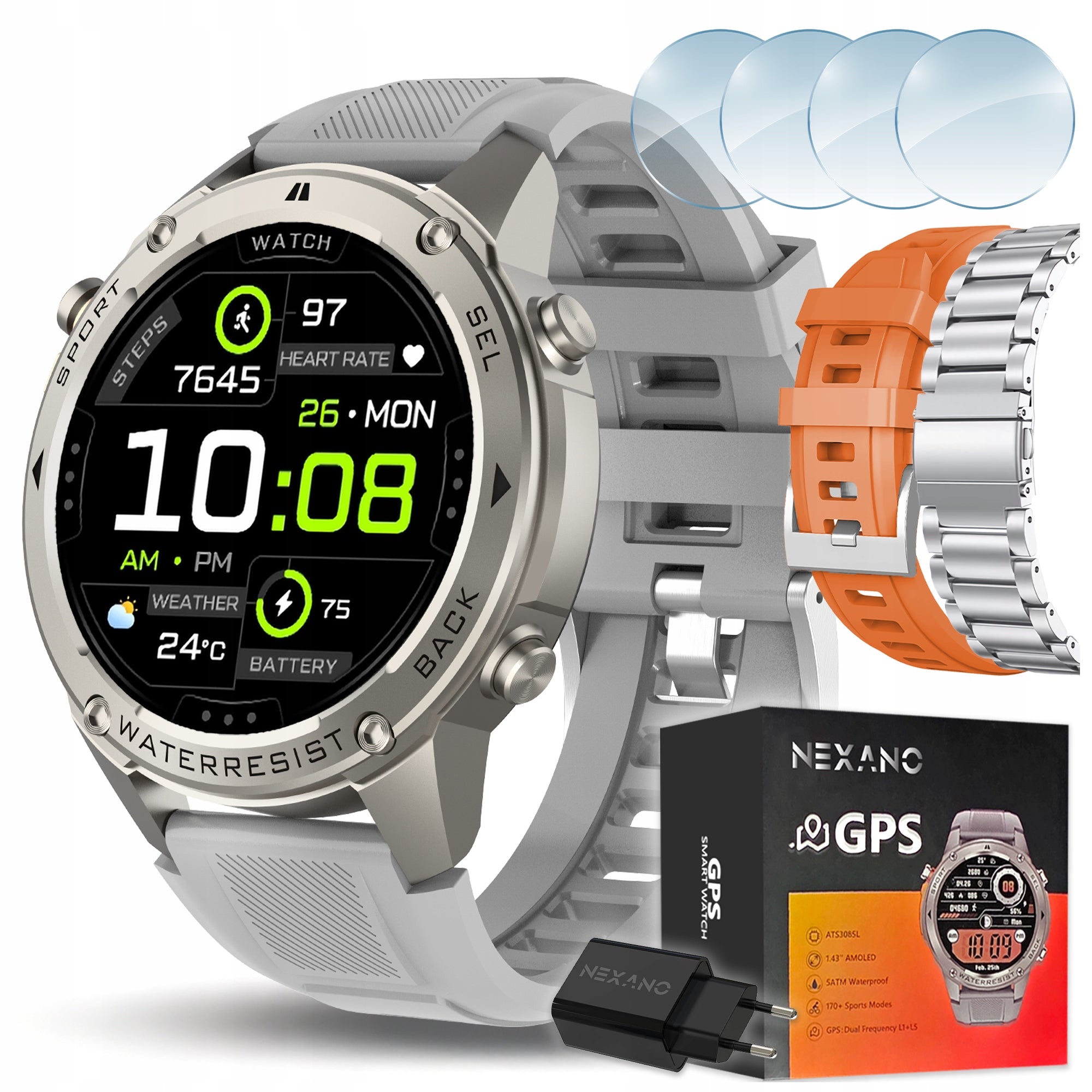 SMARTWATCH WATCH GPS MEN'S WATERPROOF IP69K TALK SPORT SMART WATCH