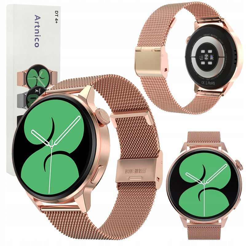 SMARTWATCH WATCH MENU PL ACTIVE NOTIFICATIONS STEPS SPORT GOLD