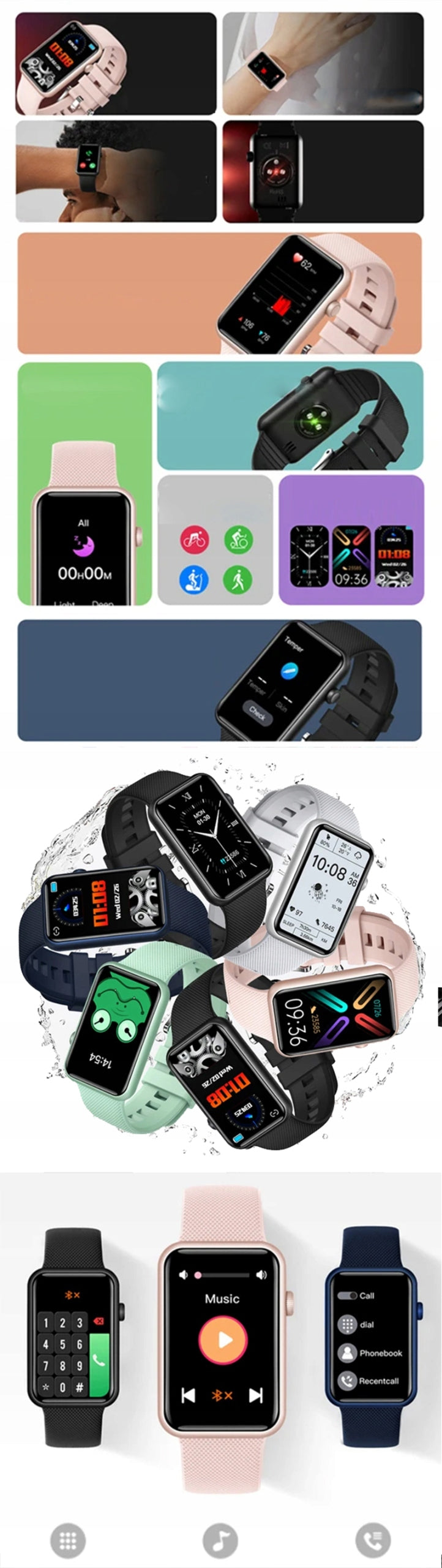 SMARTWATCH WATCH MENU POLISH WOMEN'S CONVERSATIONS SPORT PULS PL SMART WATCH Packaging status original