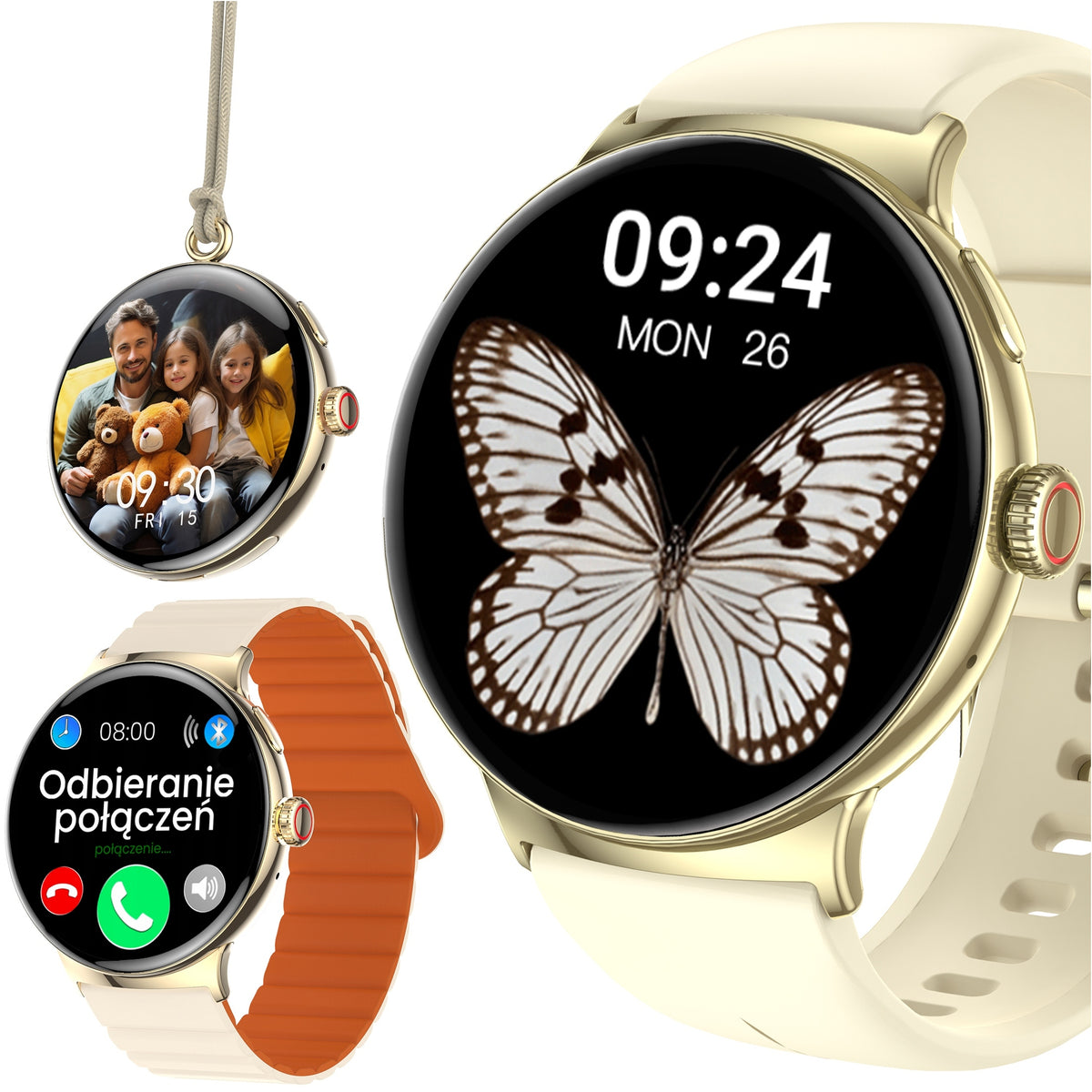 SMARTWATCH WATCH NECKLACE WOMEN TALK AUTOMATIC RESPONSE SMS PL