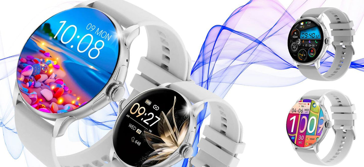 SMARTWATCH WATCH POLISH MENU PL TALK SPORT PULS 2 STRIPS AMOLED Color silver