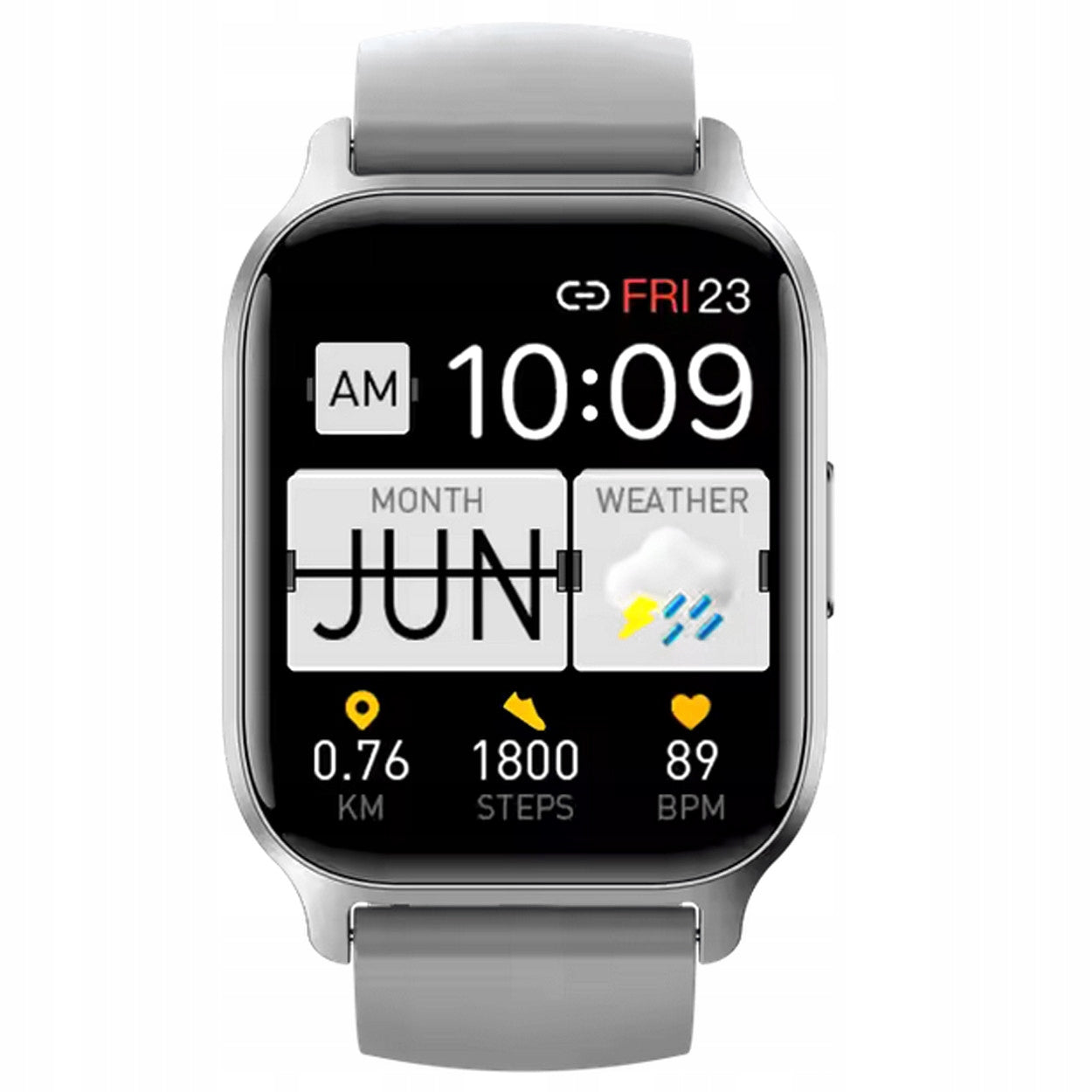 SMARTWATCH WATCH POLISH MENU TALK SMART WATCH WOMEN SILVER Color silver