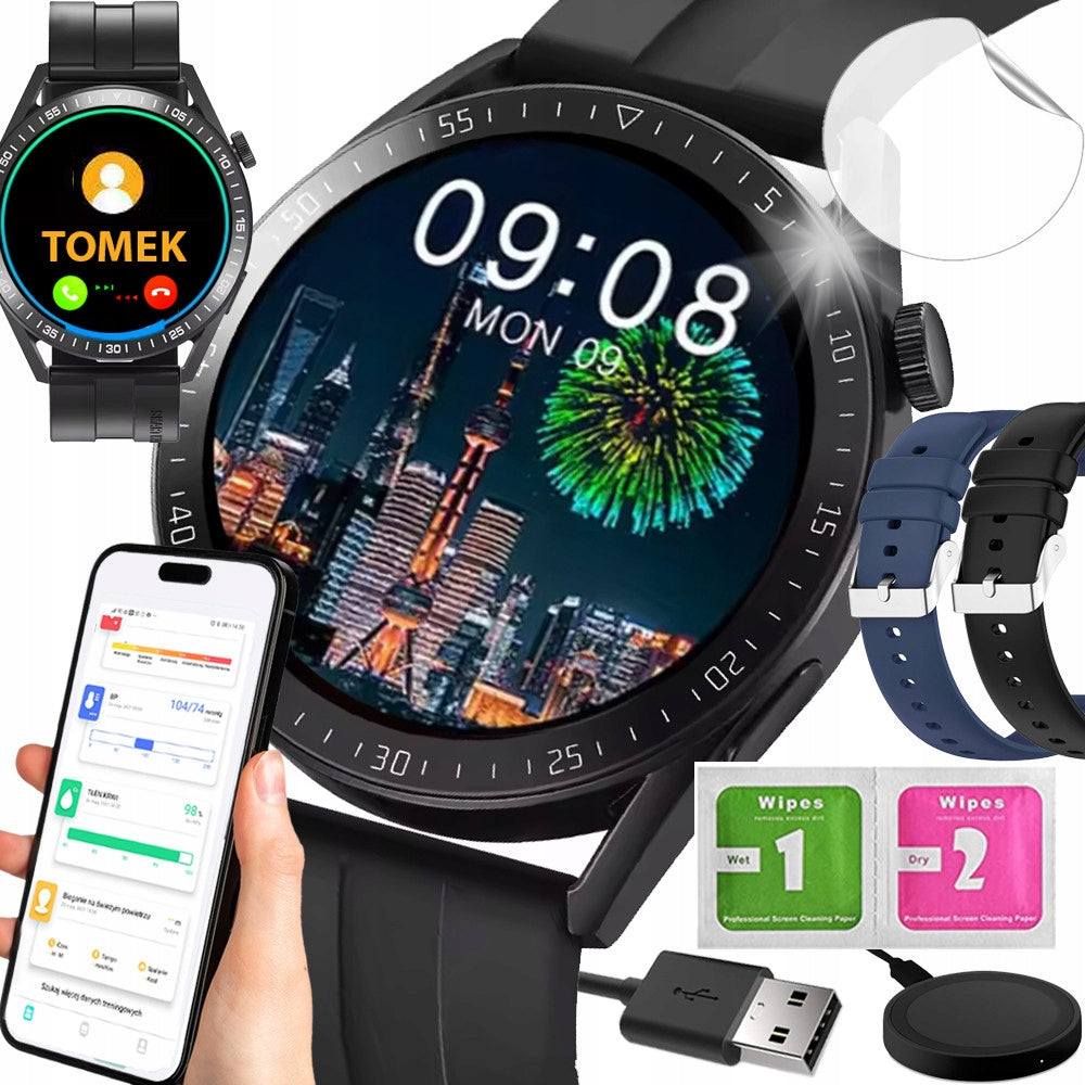 SMARTWATCH WATCH POLISH MENU TALK SPORT SMART WATCH MEN'S 2 STRIPES