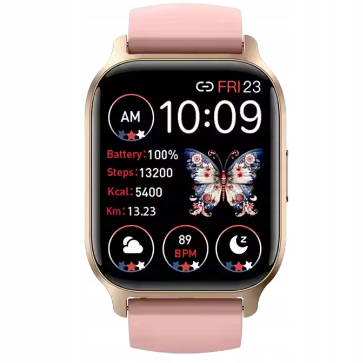 SMARTWATCH WATCH POLISH MENU TALK SPORT SMART WATCH WOMEN PINK Packaging status original