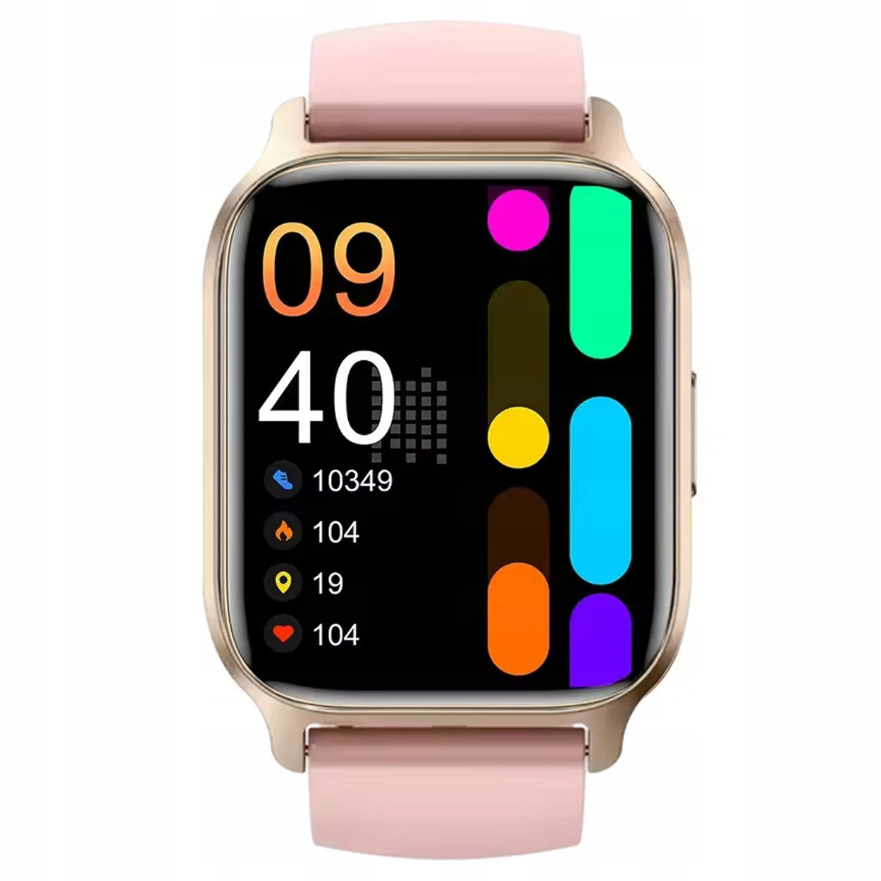 SMARTWATCH WATCH POLISH MENU TALK SPORT SMART WATCH WOMEN'S 2 STRIPES Color pink