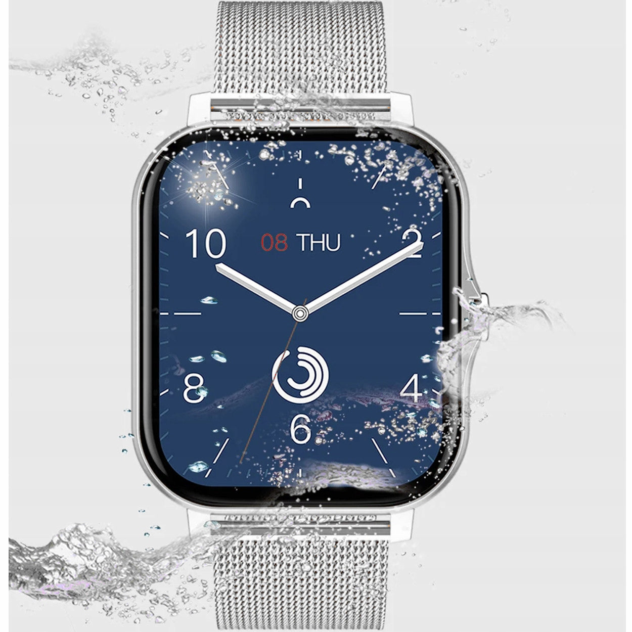 SMARTWATCH WATCH POLISH MENU TALK SPORT SMART WATCH WOMEN SILVER Color silver
