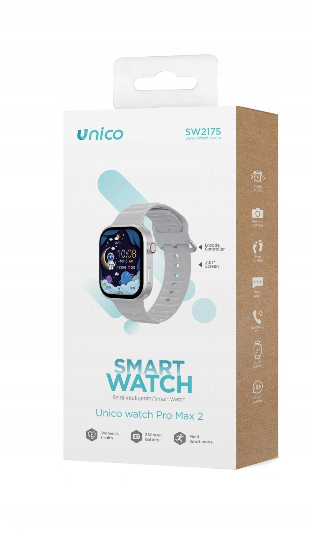 SMARTWATCH WATCH SPORT HEALTH BLUETOOTH PRO MAX 2 GREY APP PL Packaging status original