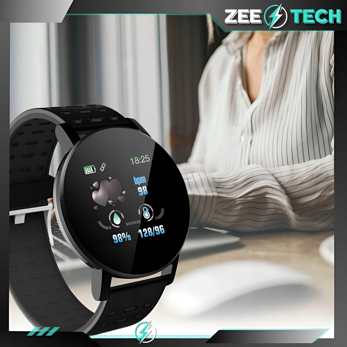 SMARTWATCH WATCH SPORTS BAND MEN'S WOMEN'S STEPS HEART RATE NOTIFICATIONS Color red