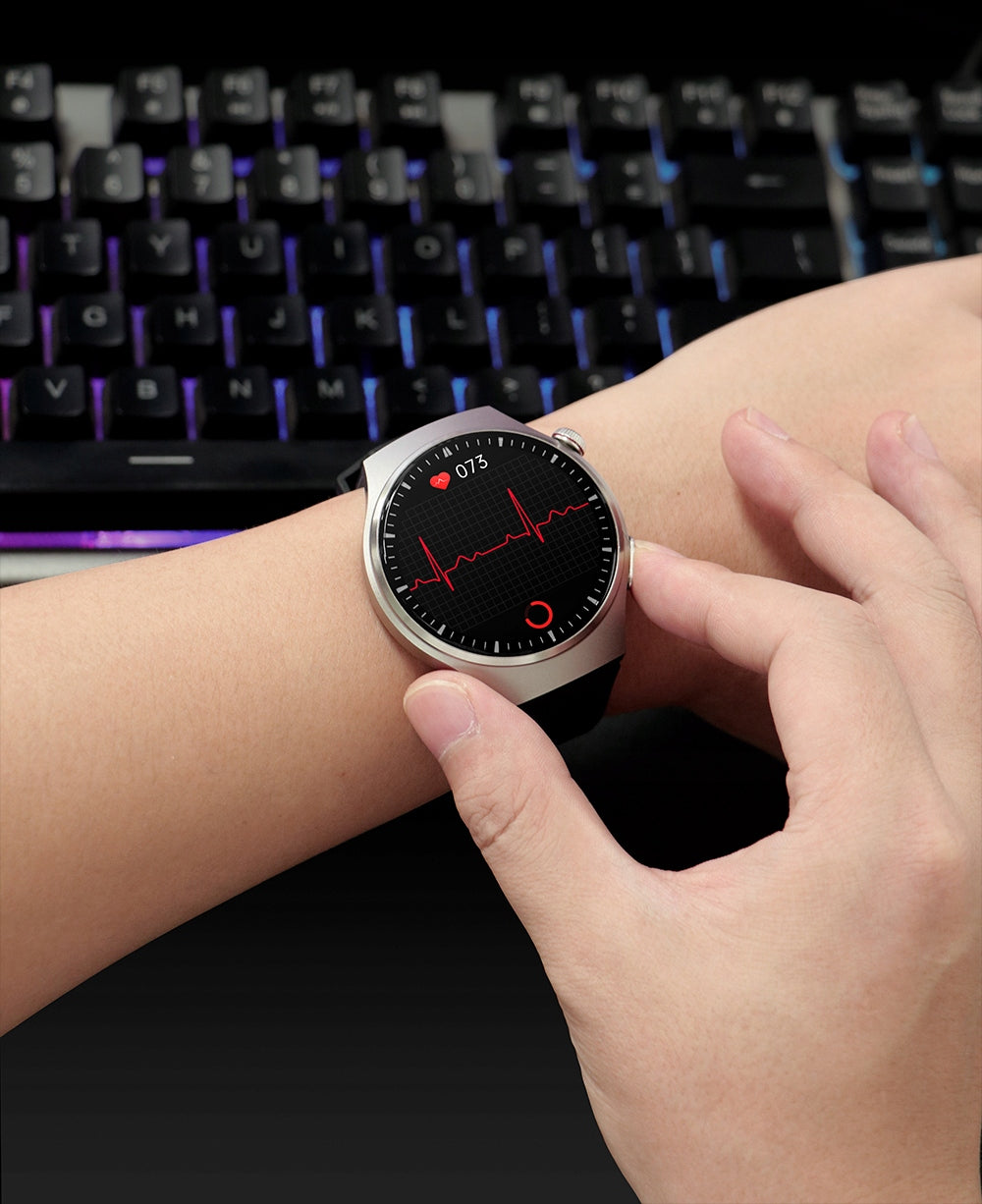SMARTWATCH WATCH TALK EKG GLUCOSE HRV PRESSURE PULSE THERMOMETER AMOLED Brand Bartomtime
