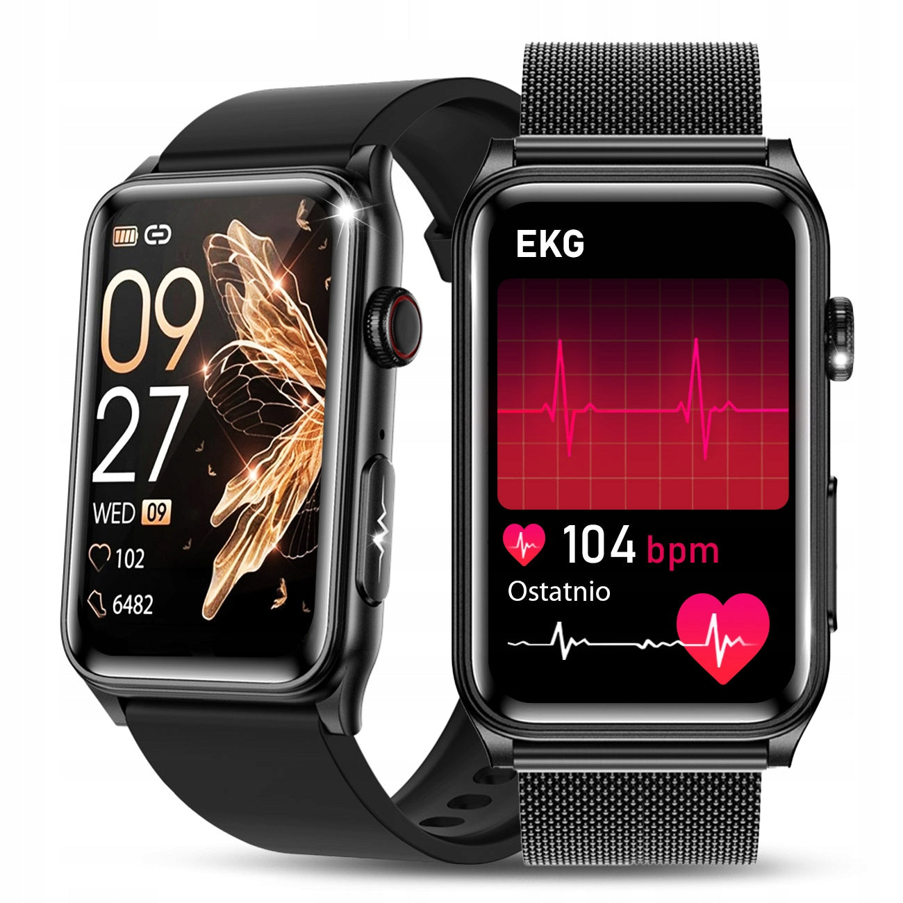 SMARTWATCH WATCH TALK EKG HRV PRESSURE TEMPERTATURA BMI PULSE MENU PL