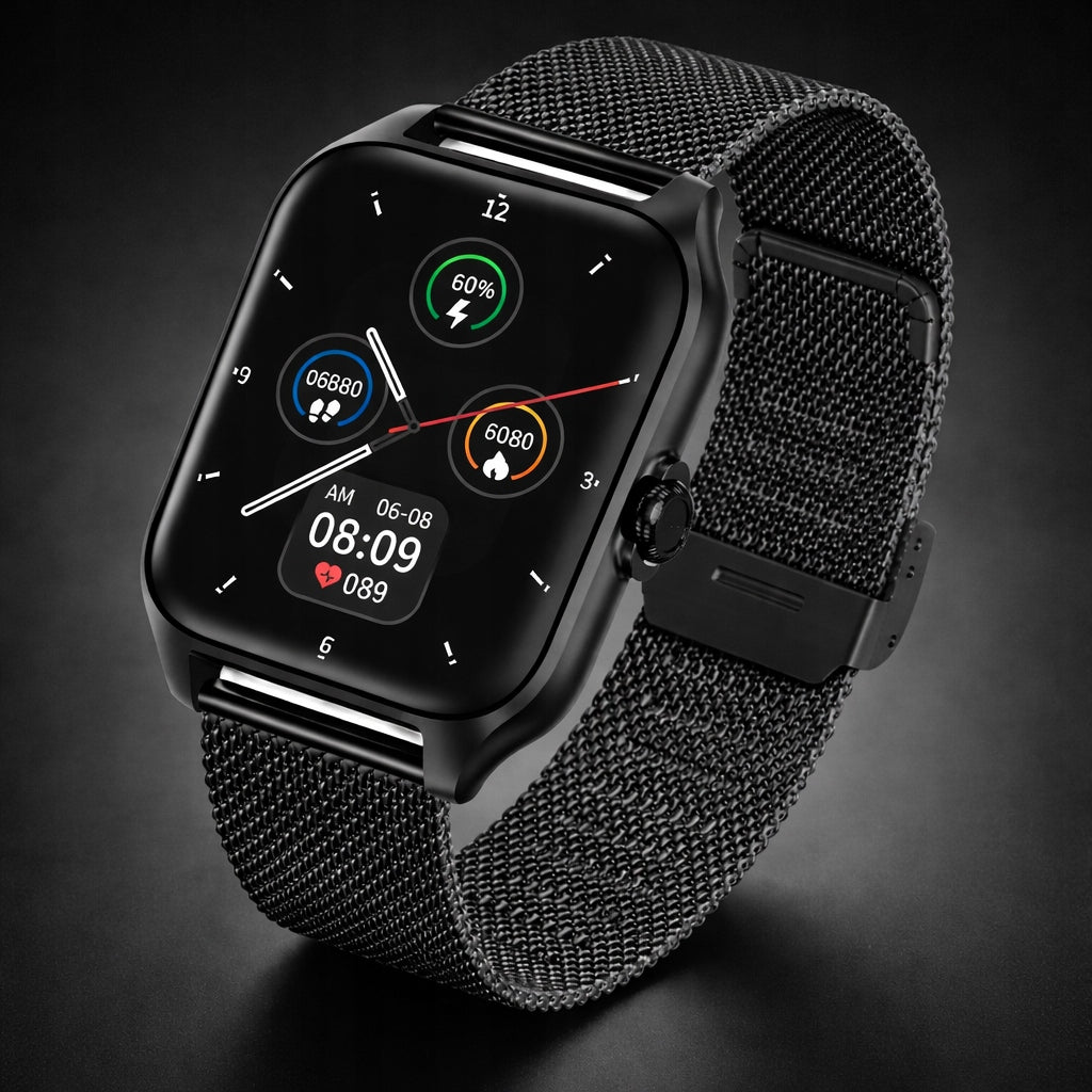 SMARTWATCH WATCH WATCH GPS BLACK SPORTS CALLS WATERPROOF SMART Packaging status original