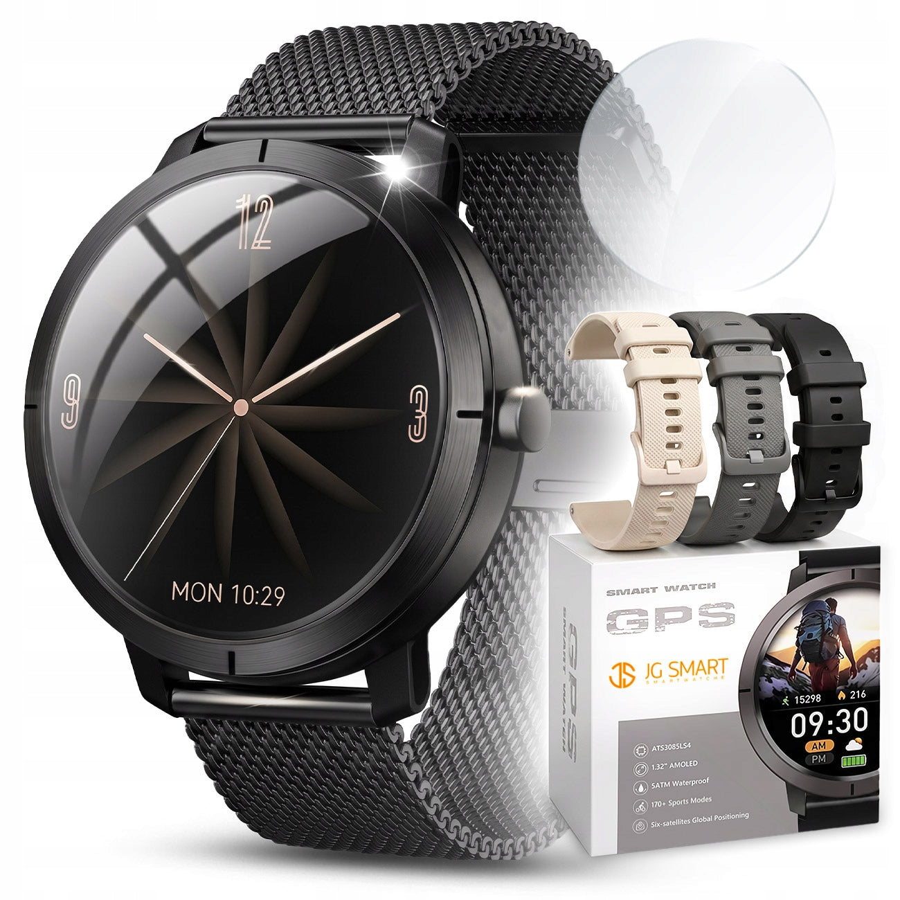 SMARTWATCH WATCH WITH GPS MENU PL TALK SPORT PULSE IP68 SMART WATCH AMOLED