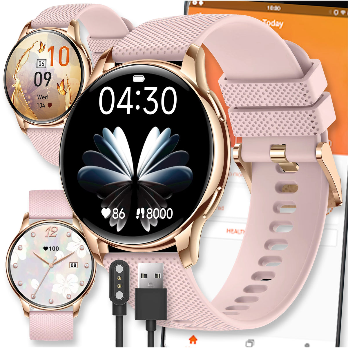 SMARTWATCH WATCH WOMEN'S CONVERSATION MENU POLISH PULSE ROUND SPORT PL