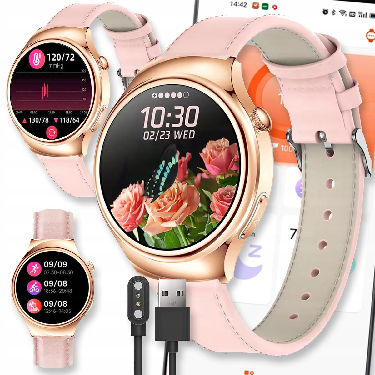 SMARTWATCH WATCH WOMEN'S MENU PL TALK AMOLED NOTIFICATIONS SPORT