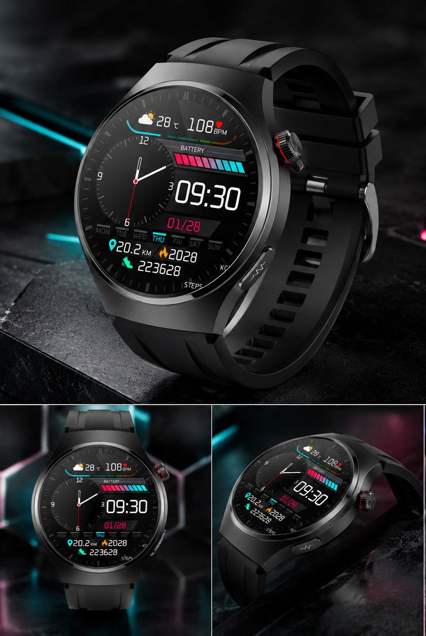 SMARTWATCH WATERPROOF MEN'S WATCH MENU PL TALK PRESSURE SMART WATCH Brand Rubicon
